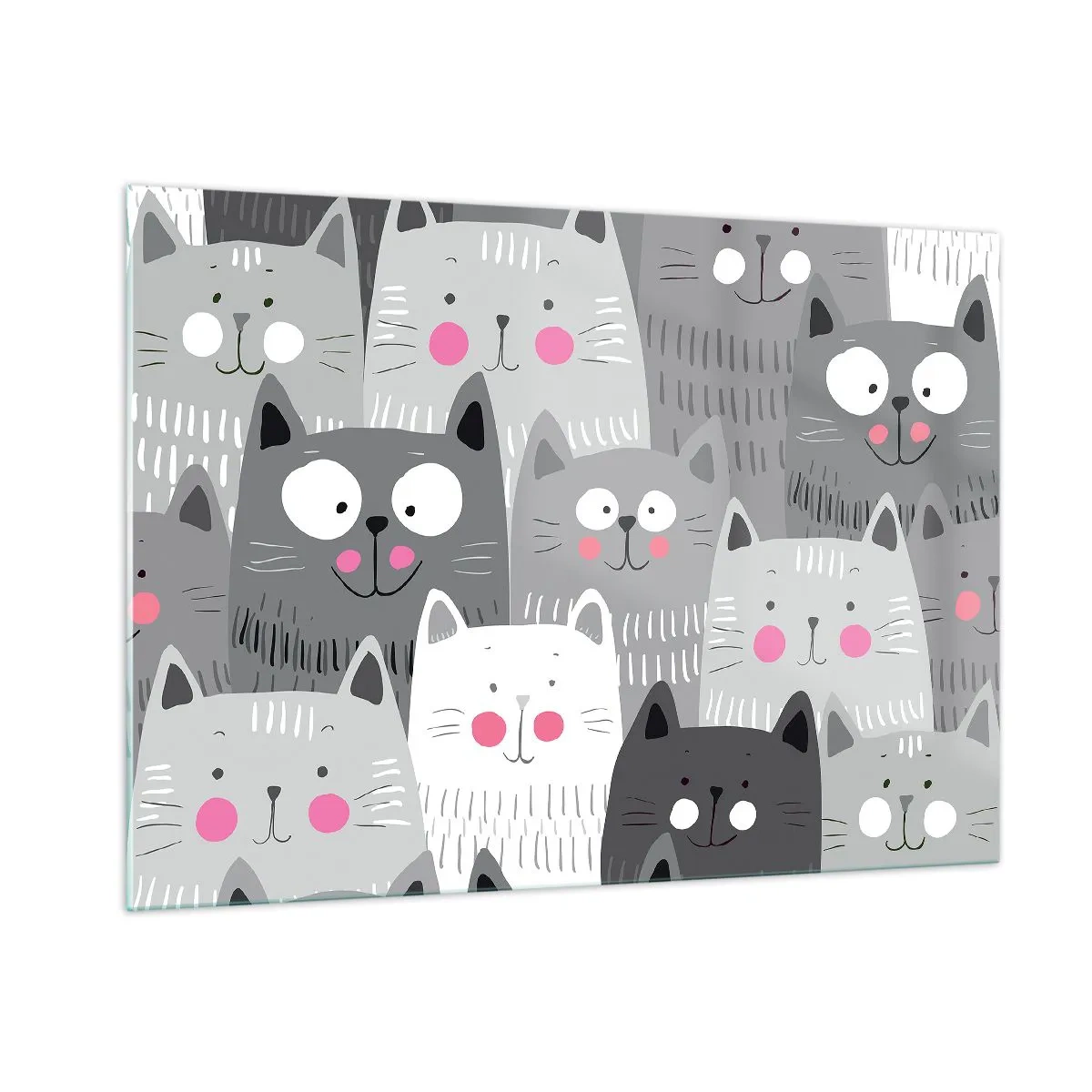 Obraz na skle - Mačací svet - 100x70 cm