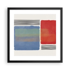 Plagát v čiernom ráme - Duch a písmeno geometrie - 40x40 cm