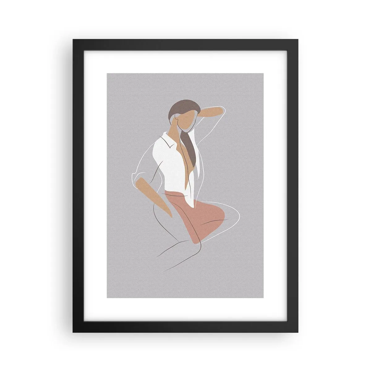 Plagát v čiernom ráme - Obrys pôvabu - 30x40 cm