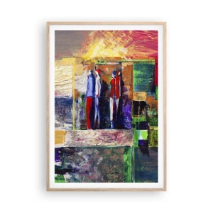 Plagát v ráme zo svetlého duba - Vzťahy a emócie - 70x100 cm