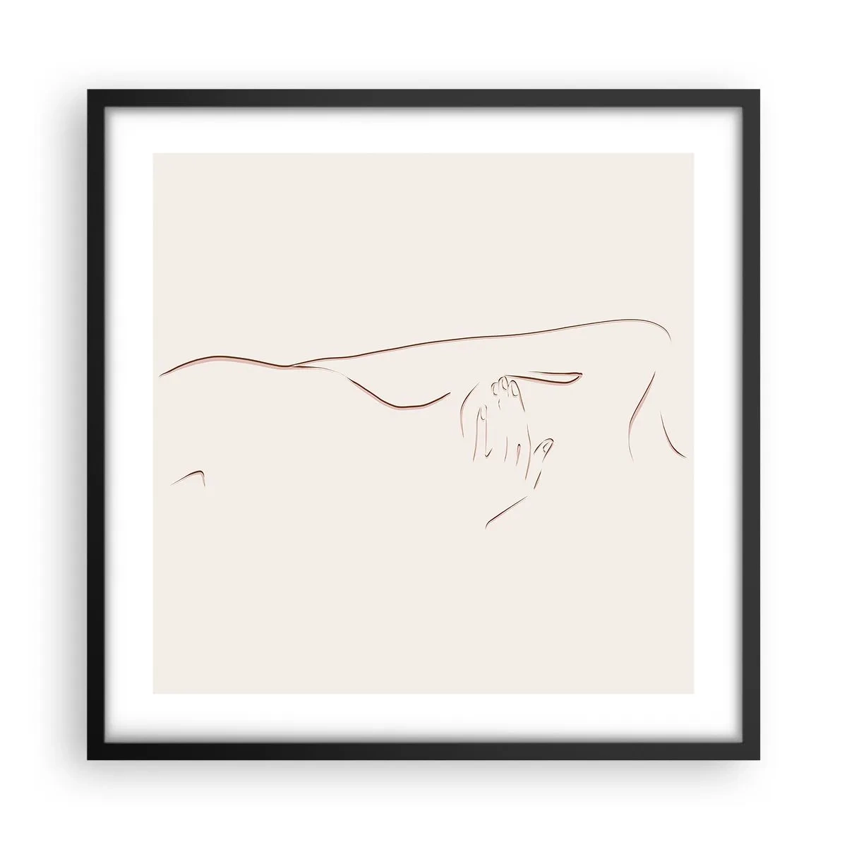 Plagát v čiernom ráme - Tvar túžby - 50x50 cm