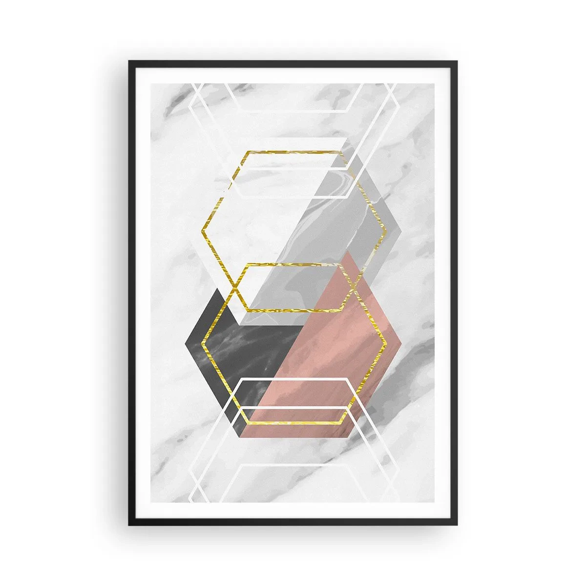 Plagát v čiernom ráme - Reťazová kompozícia - 70x100 cm