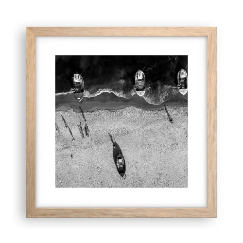 Plagát v ráme zo svetlého duba - Ešte na brehu… - 30x30 cm