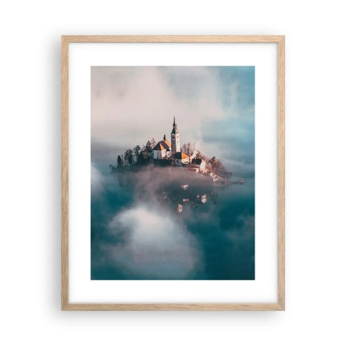 Plagát v ráme zo svetlého duba - Ostrov snov - 40x50 cm
