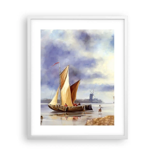 Plagát v bielom ráme - Návrat námorníkov - 40x50 cm