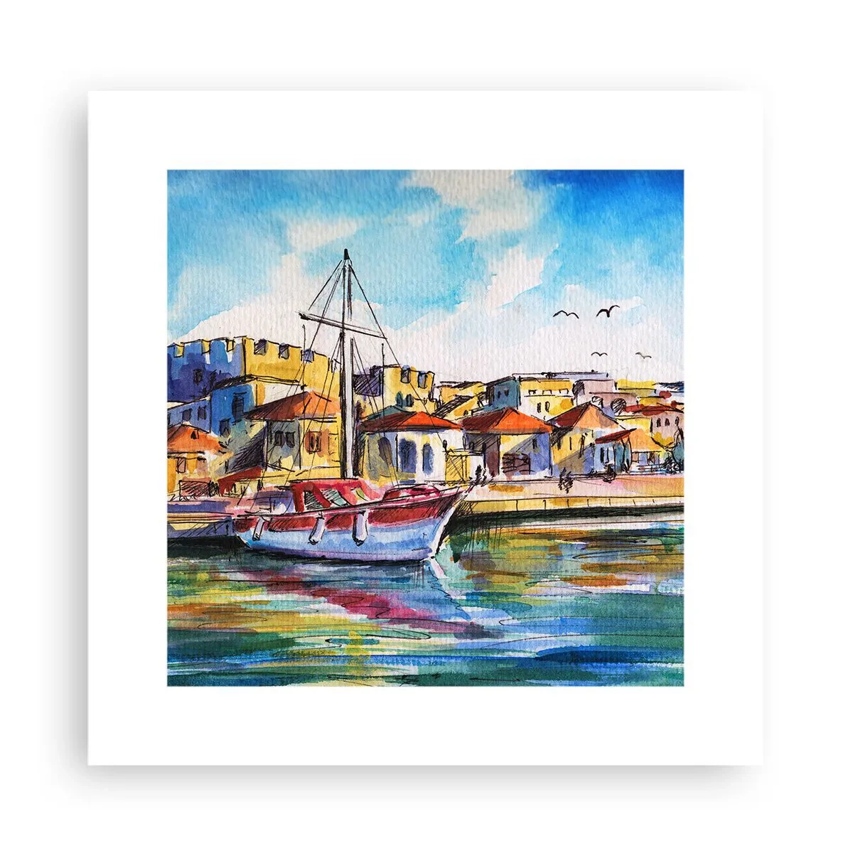 Plagát - Dúhové popoludnie - 30x30 cm
