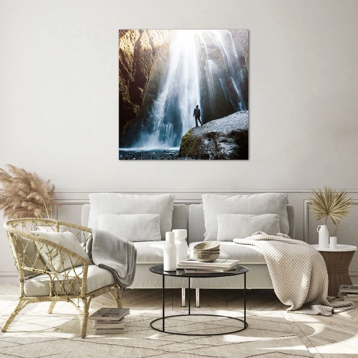 Obraz na skle - Obnovenie proporcie - 60x60 cm