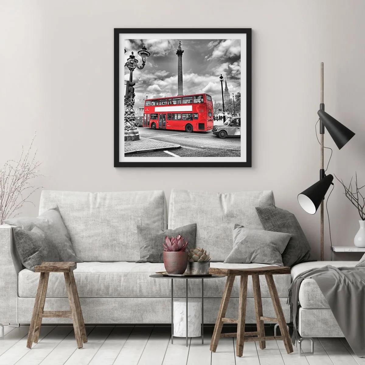 Plagát v čiernom ráme - Skutočný krvný obeh mesta - 50x50 cm