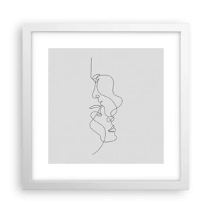 Plagát v bielom ráme - Žiar vášnivých túžob - 30x30 cm