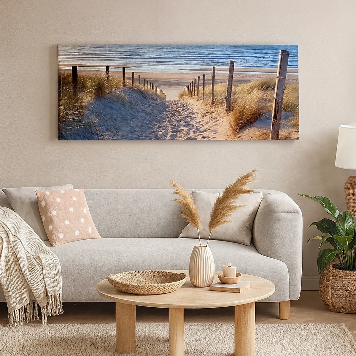 Obraz na plátne - Šumenie mora, spev vtákov, divoká pláž uprostred trávy… - 30x30 cm