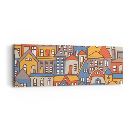 Obraz na plátne - Za domom dom - 90x30 cm