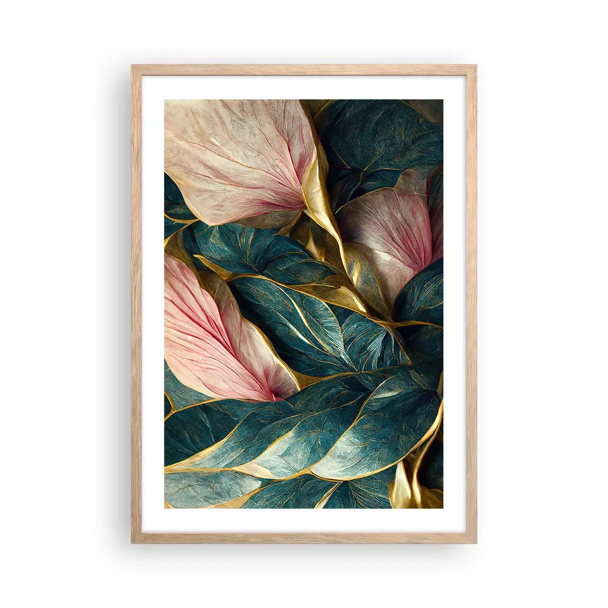 Plagát v ráme zo svetlého duba - Prirodzená elegancia a štýl - 50x70 cm