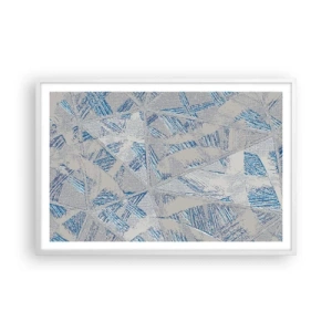 Plagát v bielom ráme - V šedo-modrom labyrinte - 91x61 cm
