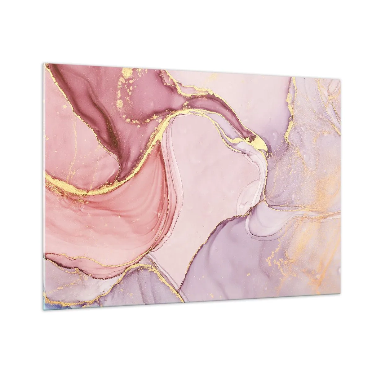 Obraz na skle - Maznanie farieb - 100x70 cm