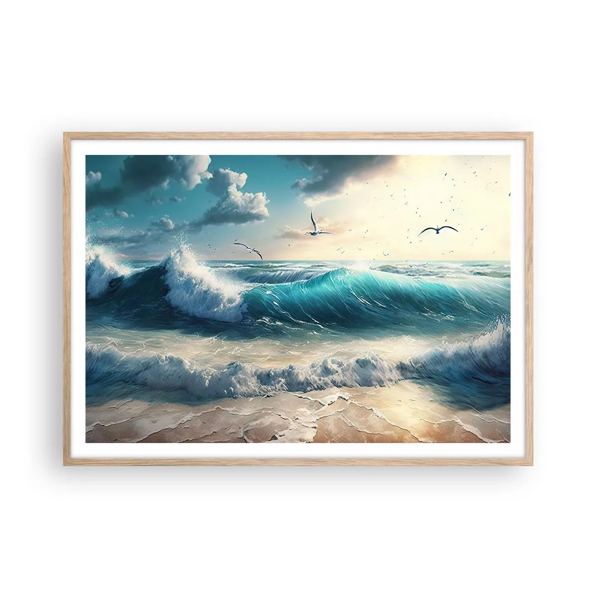 Plagát v ráme zo svetlého duba - Šušťanie len pre teba - 100x70 cm