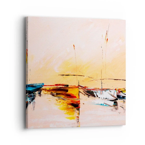 Obraz na plátne - Večer v prístave - 40x40 cm