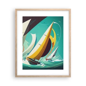 Plagát v ráme zo svetlého duba - Ako vychádzať so živlami - 40x50 cm