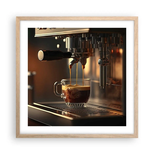 Plagát v ráme zo svetlého duba - Zmyselná zmes - 50x50 cm