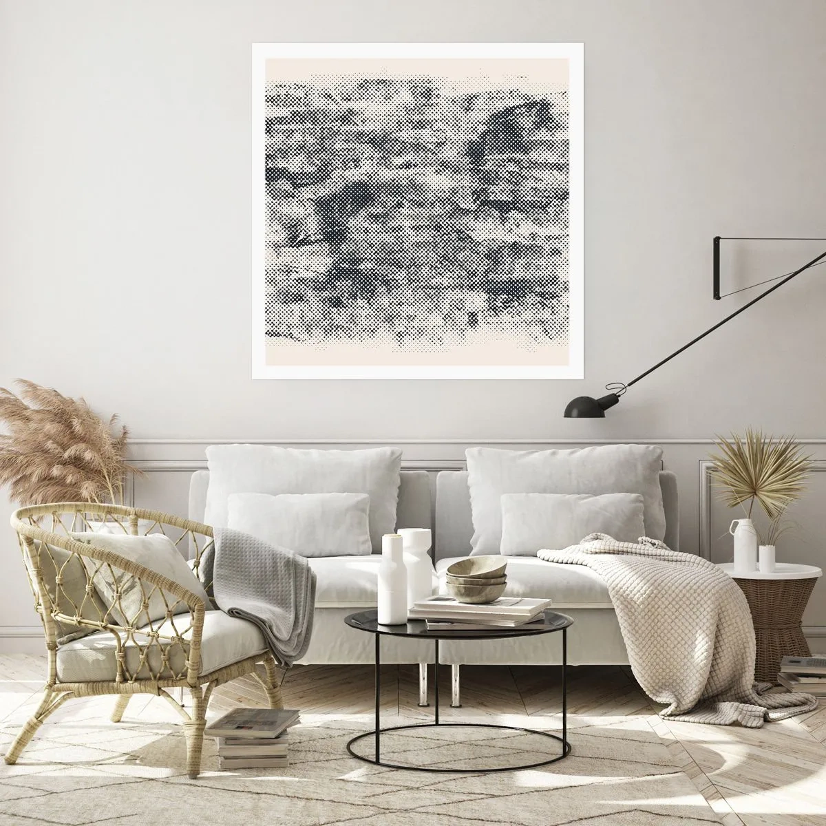 Plagát - Hmlistá kompozícia - 40x40 cm