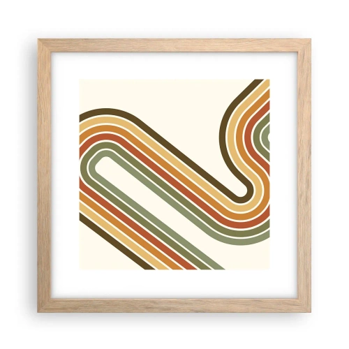 Plagát v ráme zo svetlého duba - Kľučkovanie do cieľa - 30x30 cm