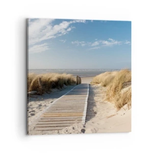 Obraz na plátne - Za dunou, v šumení trávy - 70x70 cm