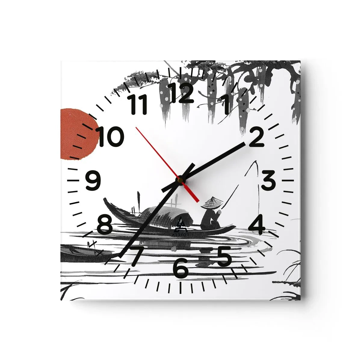 Nástenné hodiny - Ázijské popoludnie - 40x40 cm