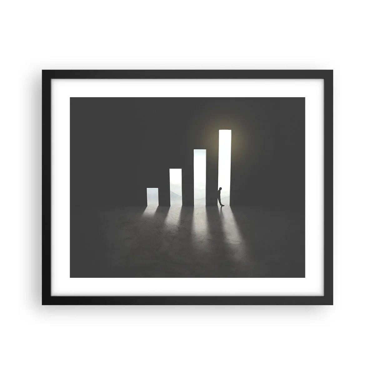 Plagát v čiernom ráme - Úspech – impresia - 50x40 cm