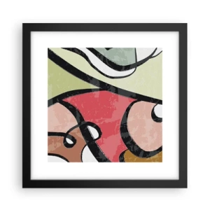 Plagát v čiernom ráme - Piruety uprostred farieb - 30x30 cm