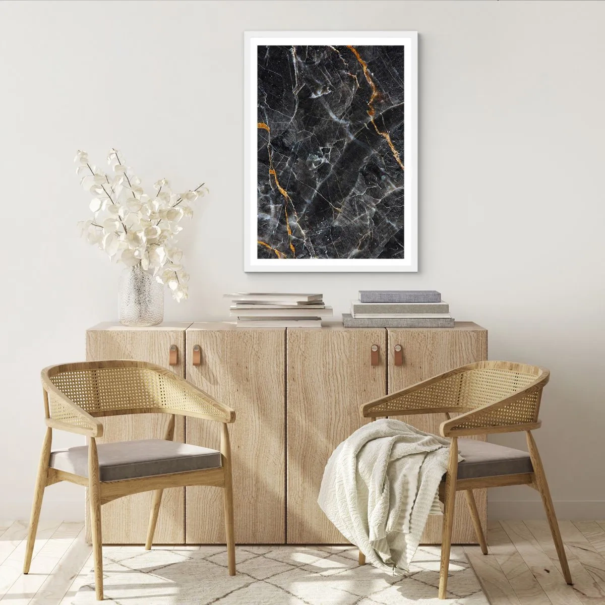 Plagát v bielom ráme - Vnútorný život kameňa - 61x91 cm