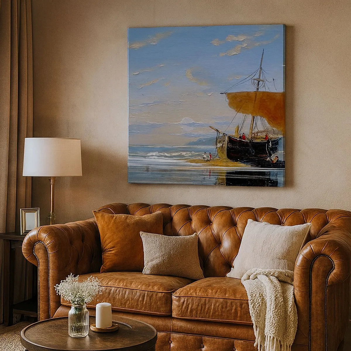 Obraz na plátne - Voda, zem, vzduch - 30x30 cm