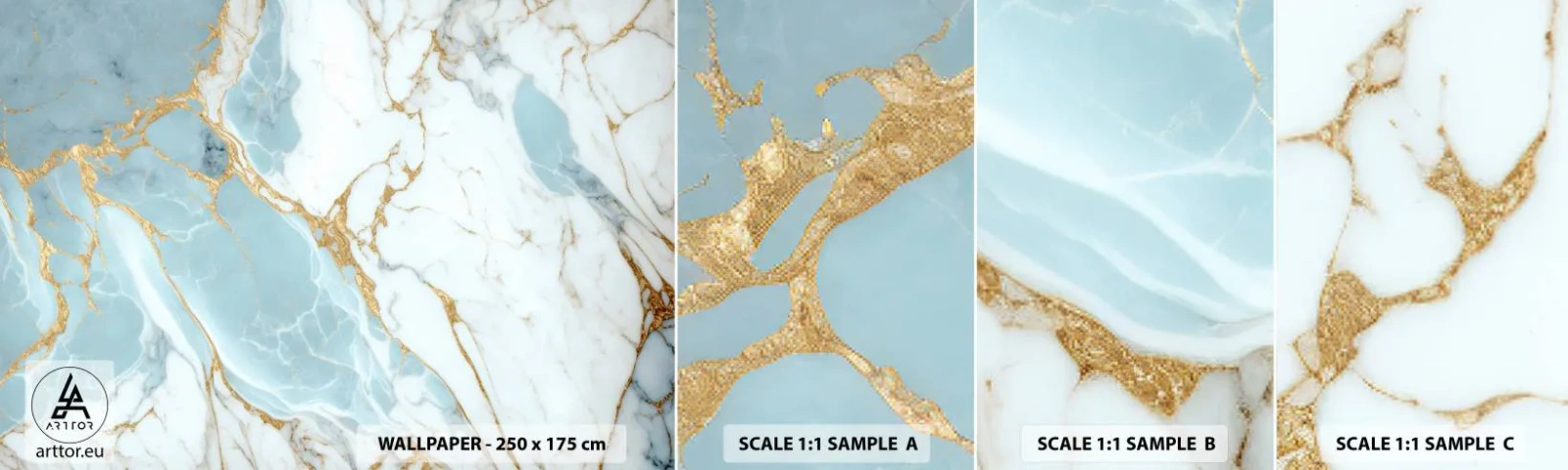 Vzorka Fototapeta Standard Eco - Bohatstvo kameňa - Art Deco, Glamour, Mramor - 100x30 cm