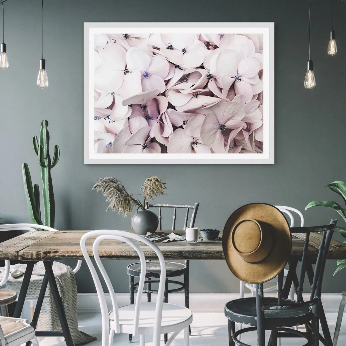 Plagát v bielom ráme - V záplave kvetov - 70x50 cm