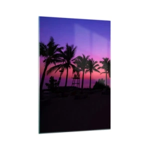Obraz na skle - Večer pod palmami - 70x100 cm
