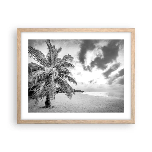 Plagát v ráme zo svetlého duba - Keď túžiš po samote…. - 50x40 cm