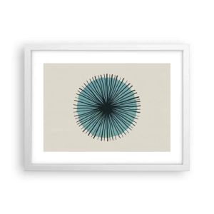 Plagát v bielom ráme - Žiariaca modrá - 40x30 cm