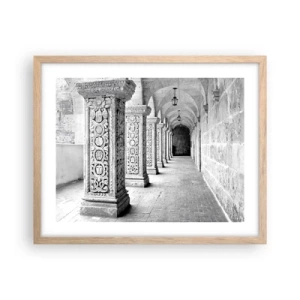 Plagát v ráme zo svetlého duba - Kam…? - 50x40 cm