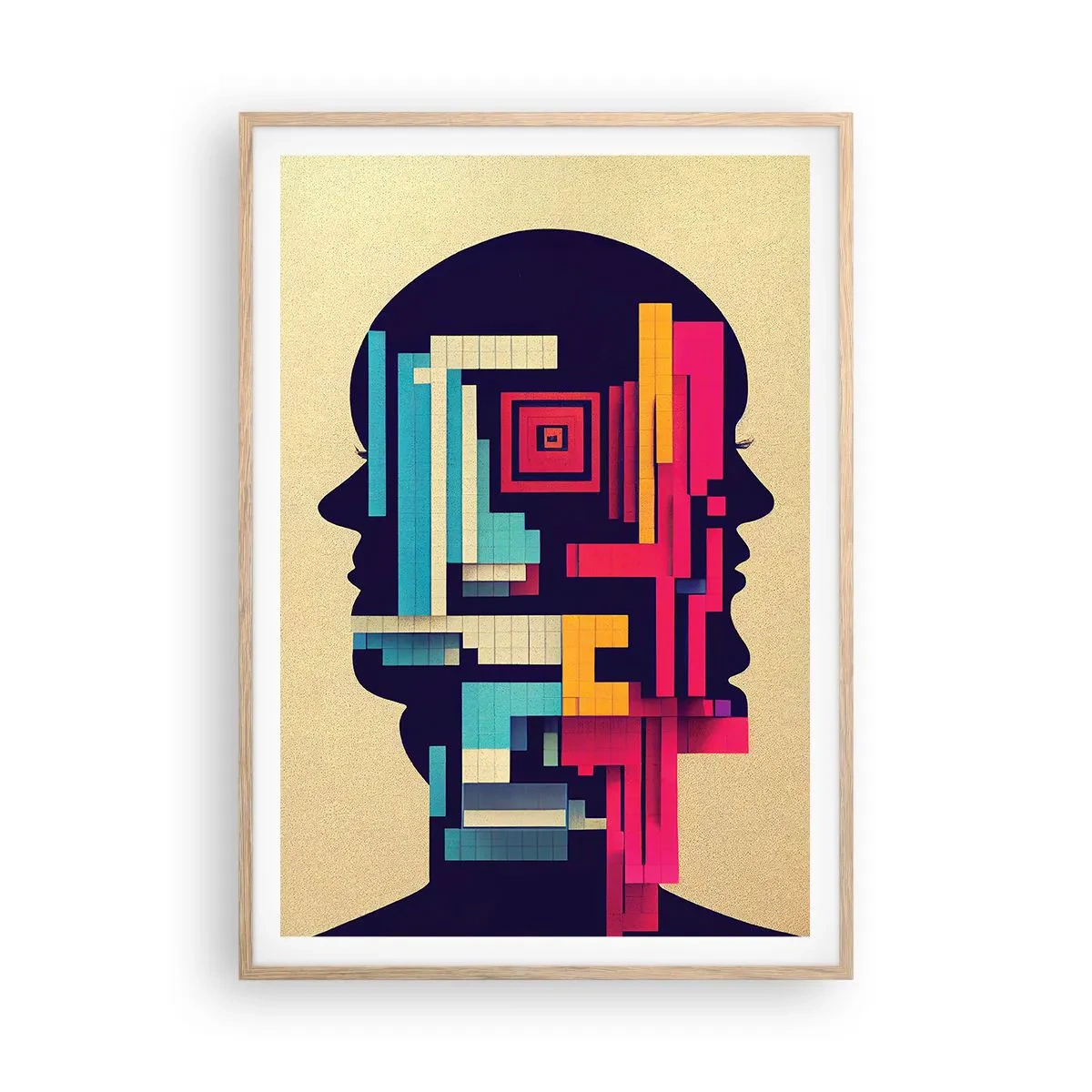 Plagát v ráme zo svetlého duba - Nové väzby - 70x100 cm