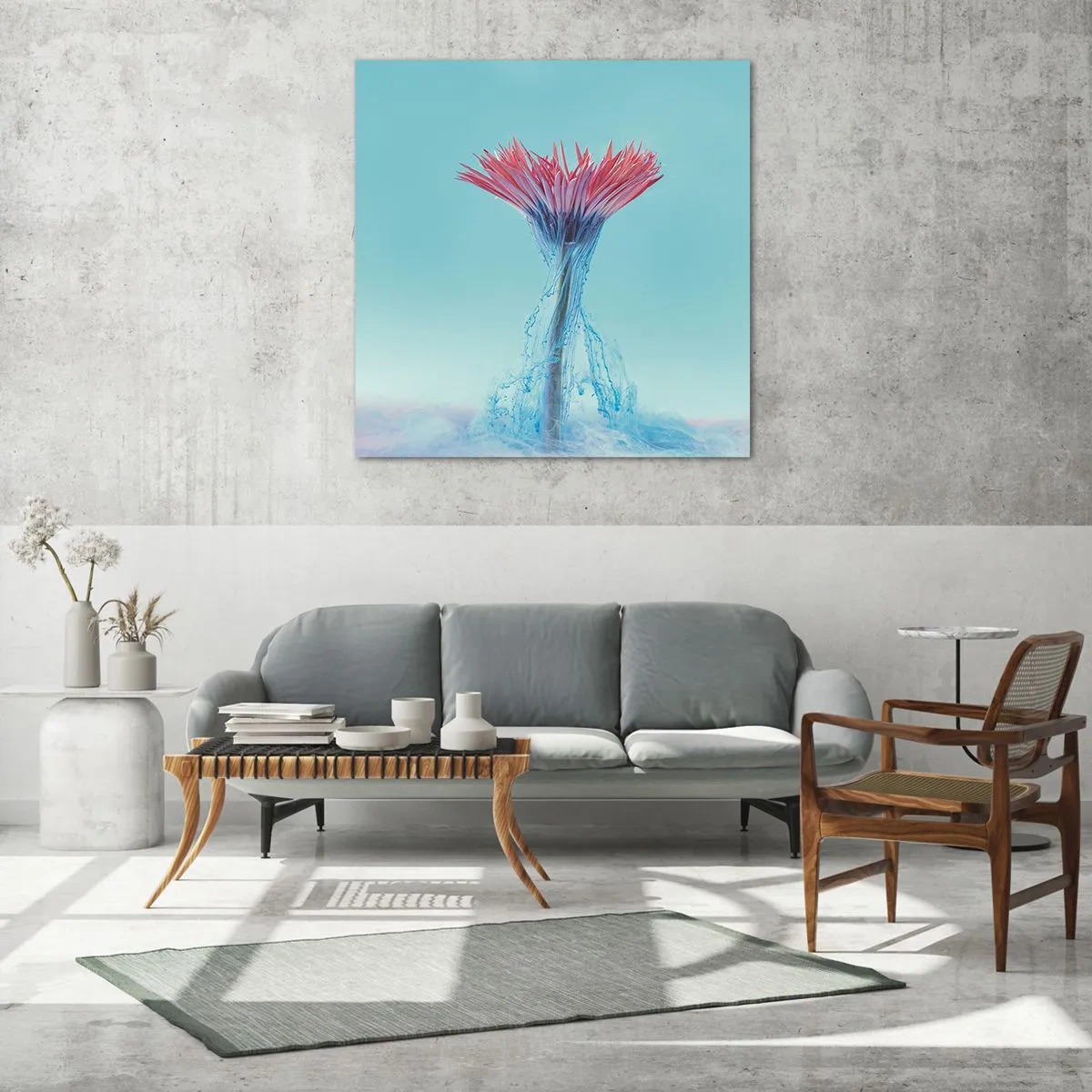 Obraz na skle - V osviežujúcom objatí - 60x60 cm