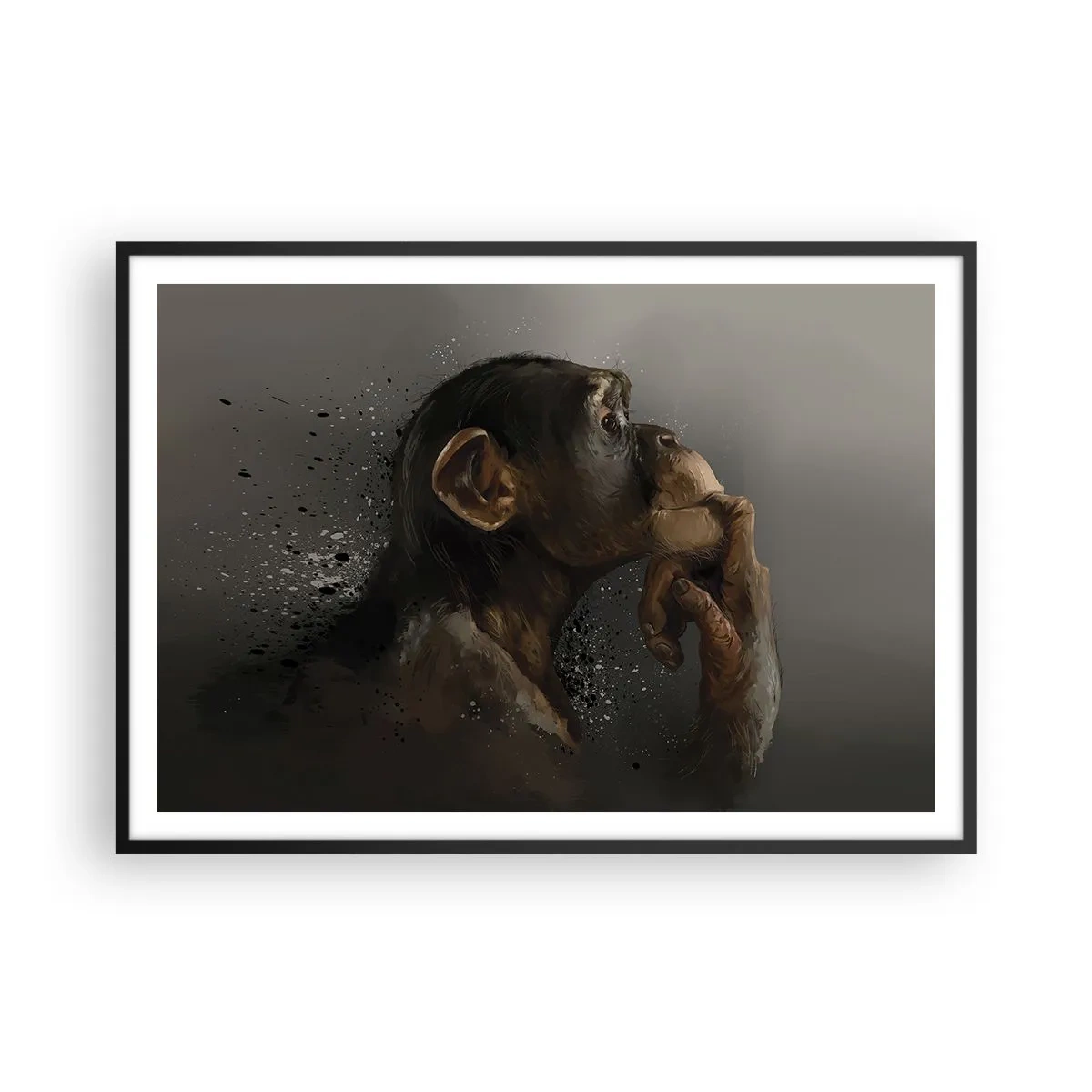 Plagát v čiernom ráme - Určite mysliteľ - 100x70 cm