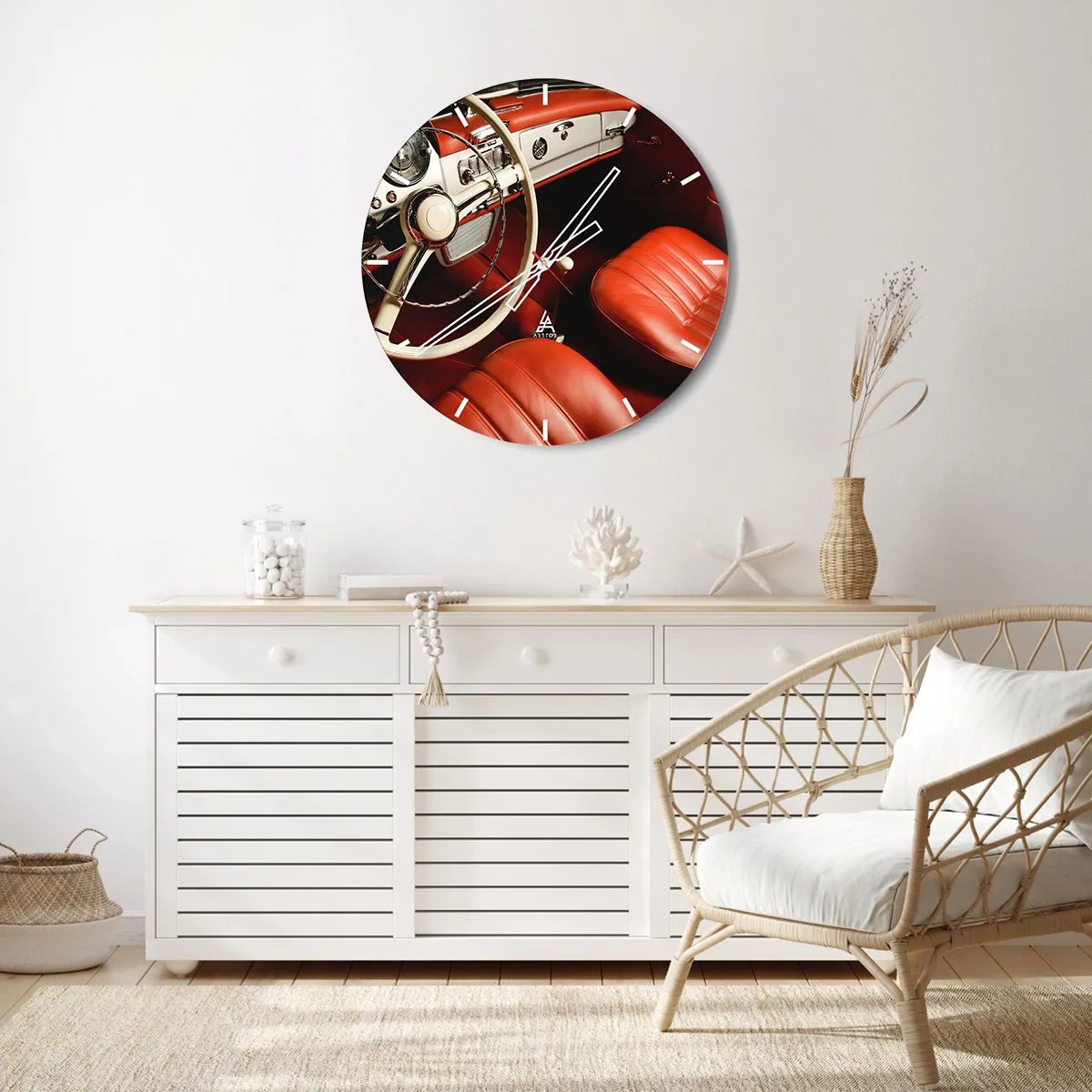 Nástenné hodiny - Luxus v štýle vintage - 40x40 cm