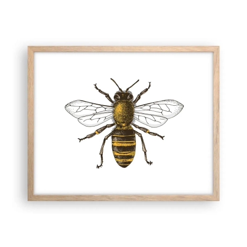 Plagát v ráme zo svetlého duba - Krásna a dobrá - 50x40 cm