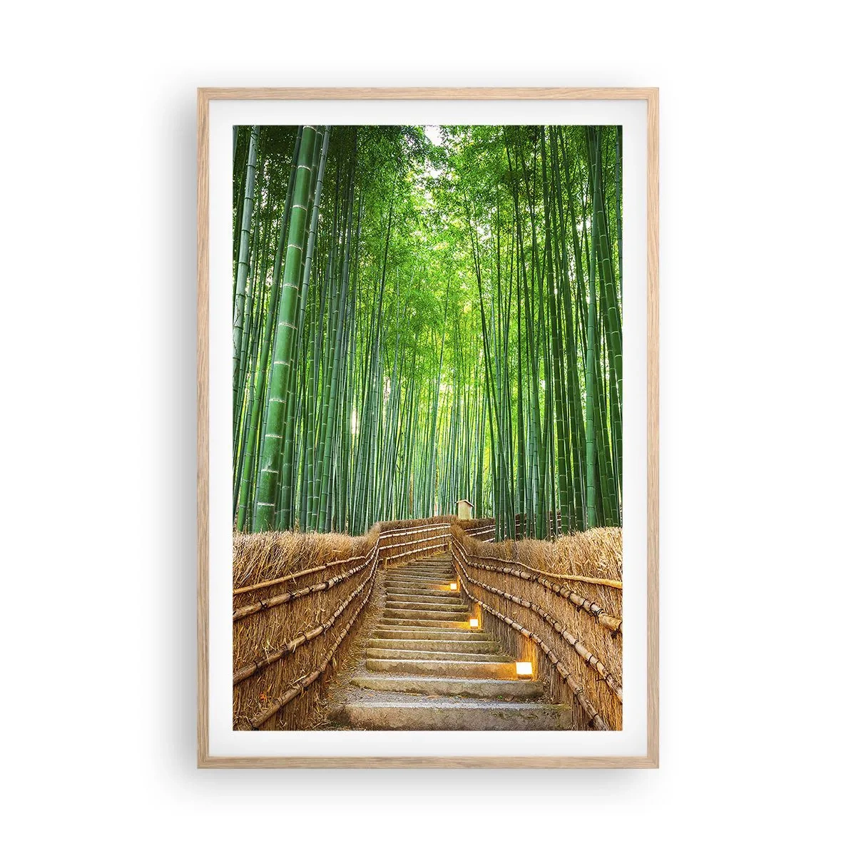 Plagát v ráme zo svetlého duba - Esencia ázijskej prírody - 61x91 cm