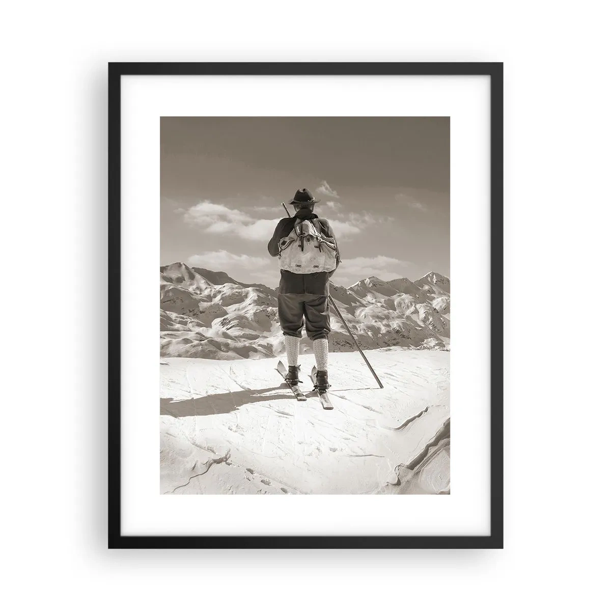 Plagát v čiernom ráme - Rovnaké hory - 40x50 cm
