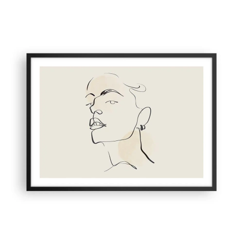 Plagát v čiernom ráme - Hrdý pohľad - 70x50 cm