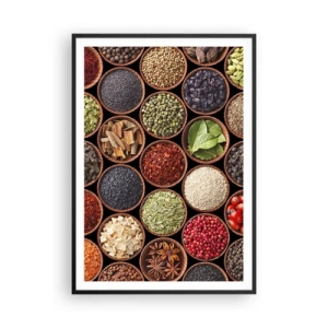 Plagát v čiernom ráme - Všetky chute sveta - 70x100 cm