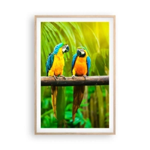 Plagát v ráme zo svetlého duba - Počula si, že ona…? - 61x91 cm