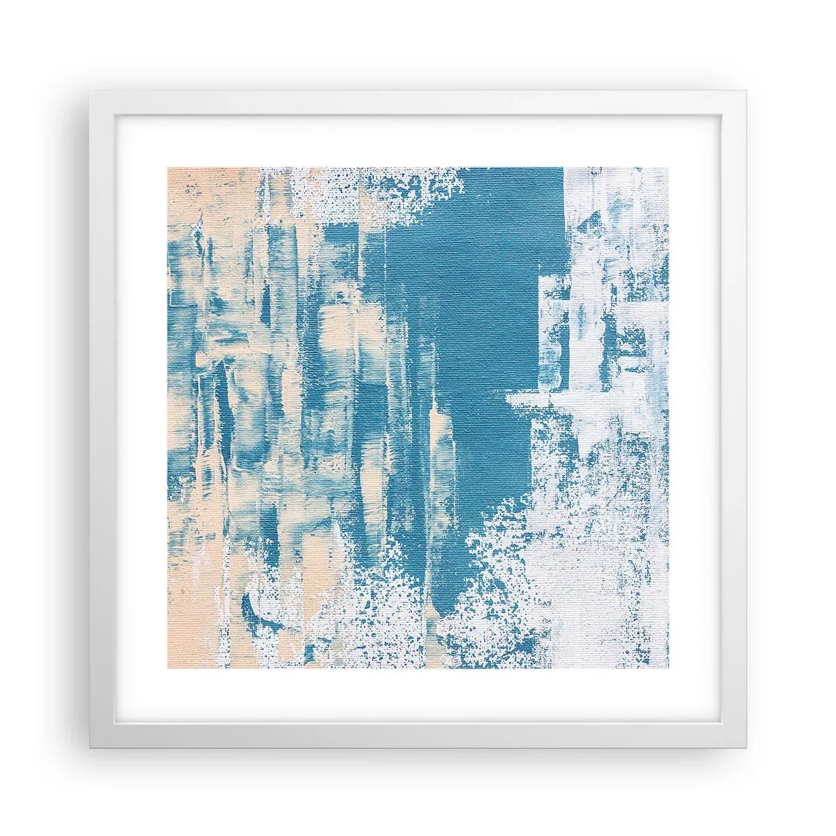 Plagát v bielom ráme - Cez cencúľ - 40x40 cm