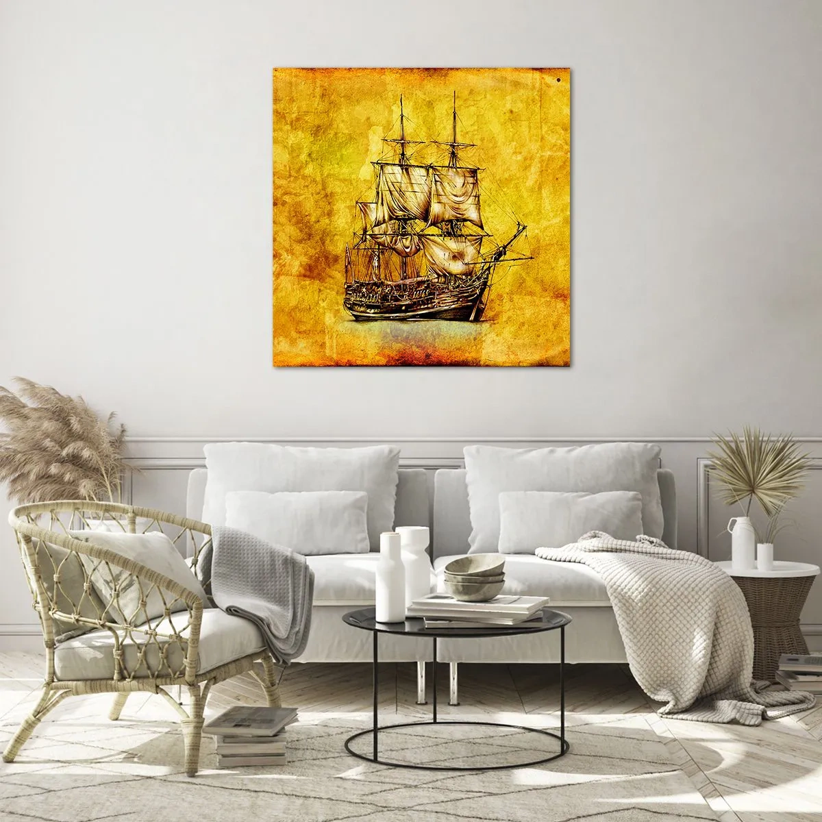 Obraz na skle - Smer Tortuga! - 60x60 cm