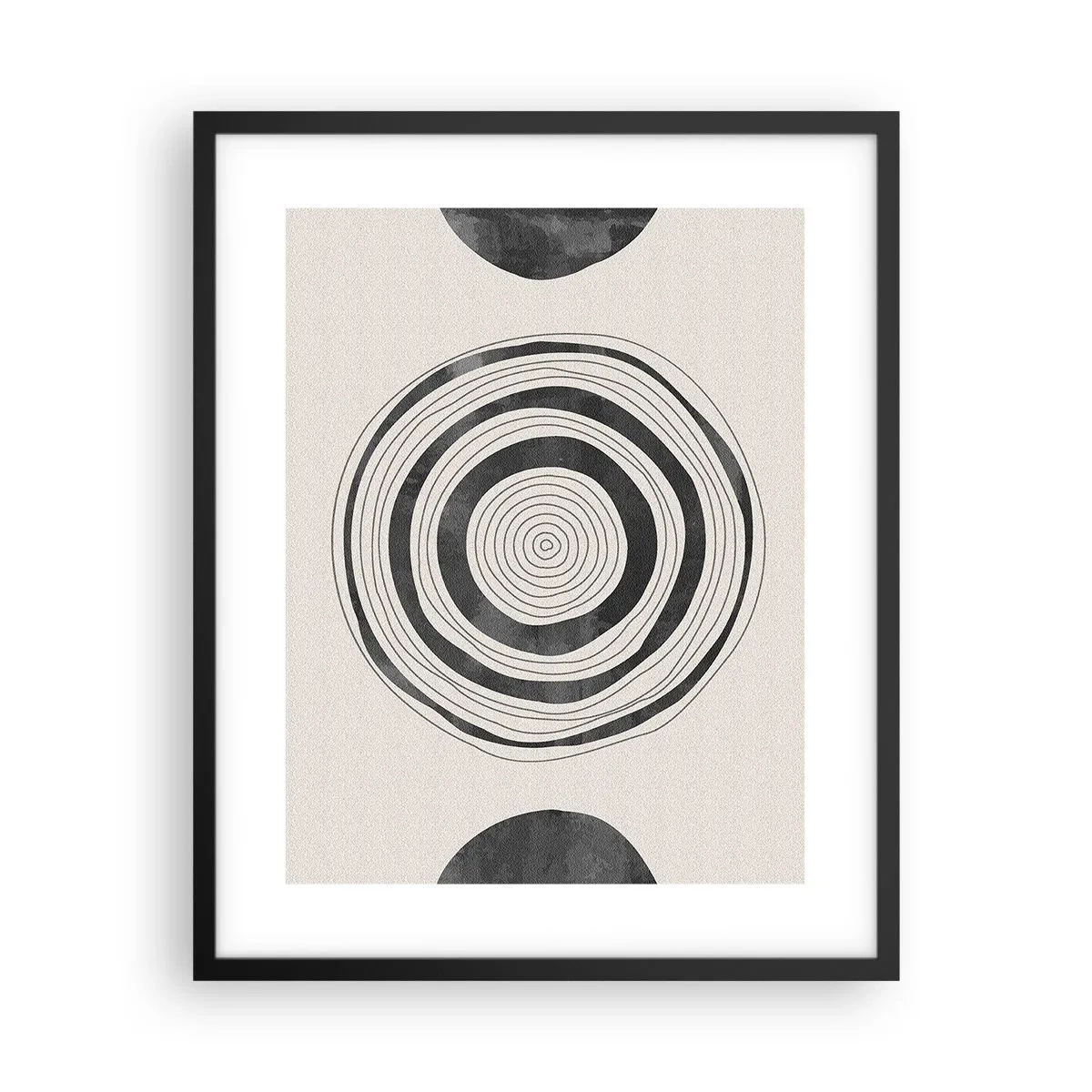 Plagát v čiernom ráme - Dôležité je to, čo je uprostred - 40x50 cm