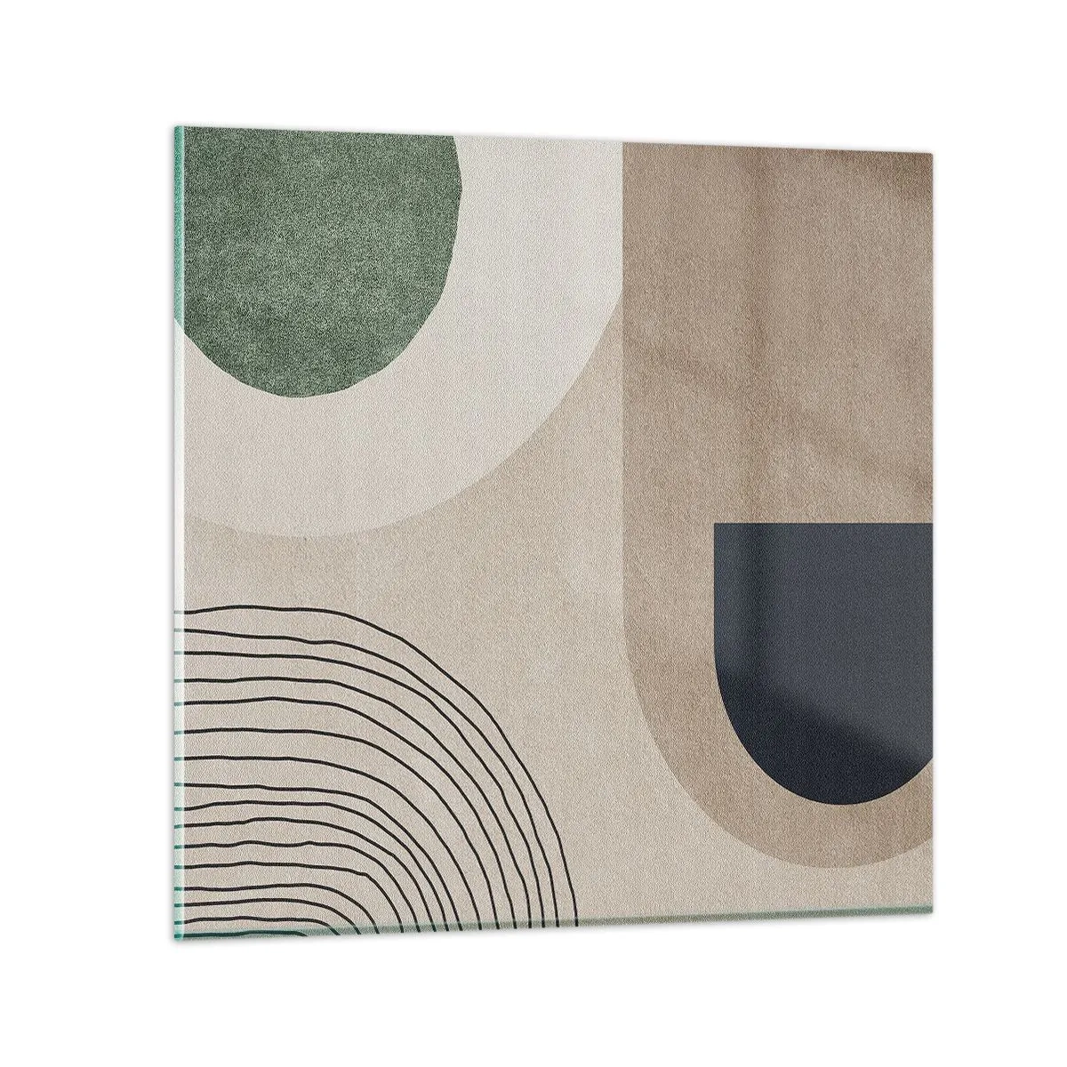 Obraz na skle - Nežnosť oválu - 40x40 cm